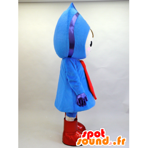 Blauw en rood snowman mascotte teardrop - MASFR28447 - Yuru-Chara Japanse Mascottes