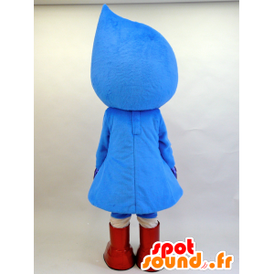 Blaue und rote Schneemann Maskottchen Teardrop - MASFR28447 - Yuru-Chara japanischen Maskottchen