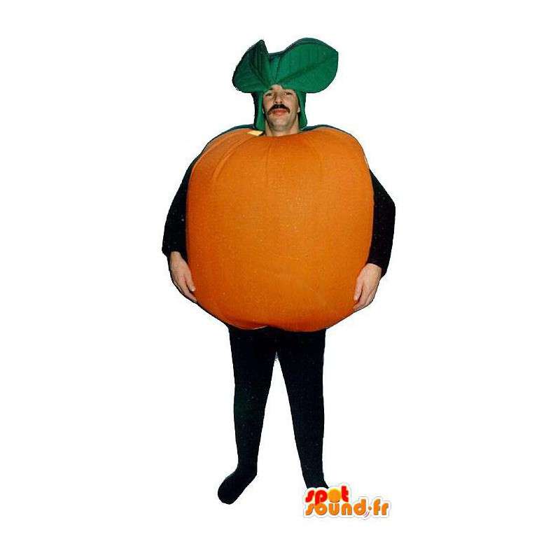 Kæmpe orange maskot - Spotsound maskot kostume