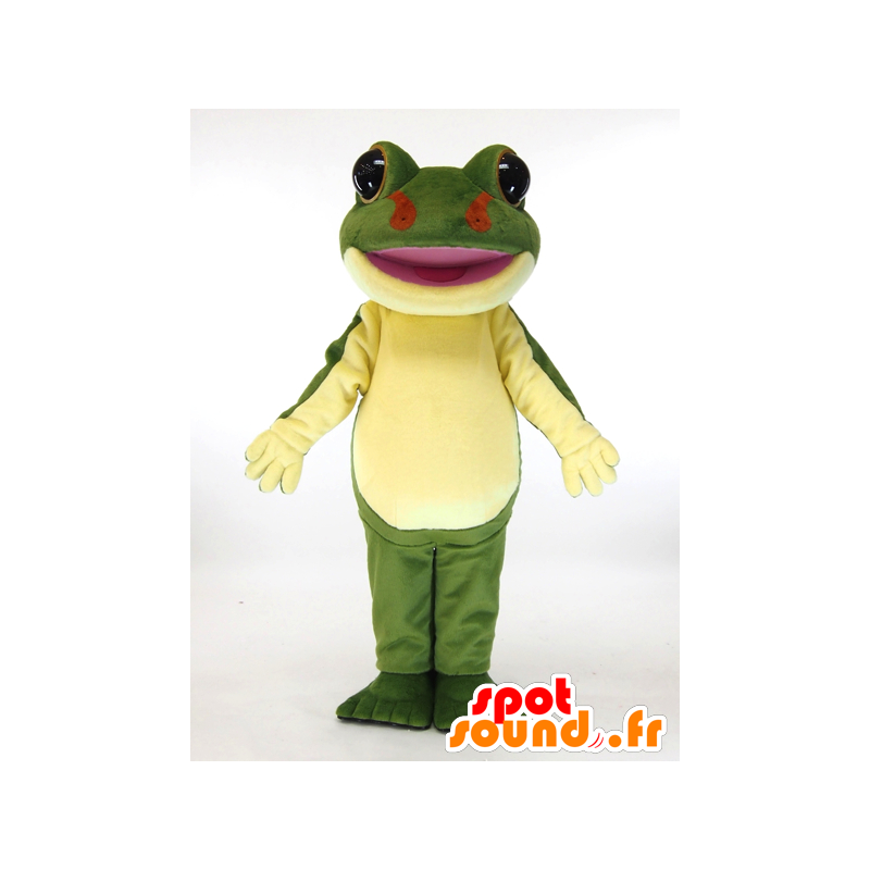 Mascot Kerotta chan. groen en geel kikker mascotte - MASFR28450 - Yuru-Chara Japanse Mascottes