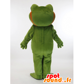 Mascotte de Kerotta chan. Mascotte de grenouille verte et jaune - MASFR28450 - Mascottes Yuru-Chara Japonaises