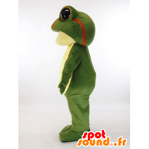 Mascotte de Kerotta chan. Mascotte de grenouille verte et jaune - MASFR28450 - Mascottes Yuru-Chara Japonaises