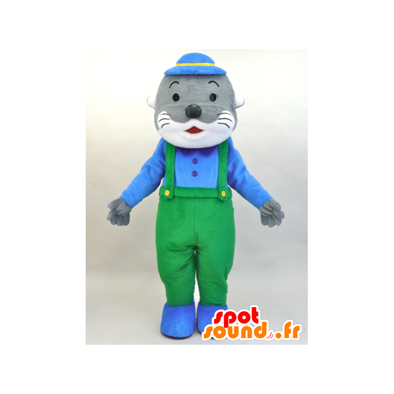 Mascot Kawauso Akuakun. Maskottchen-grau und weiß Seelöwen - MASFR28454 - Yuru-Chara japanischen Maskottchen