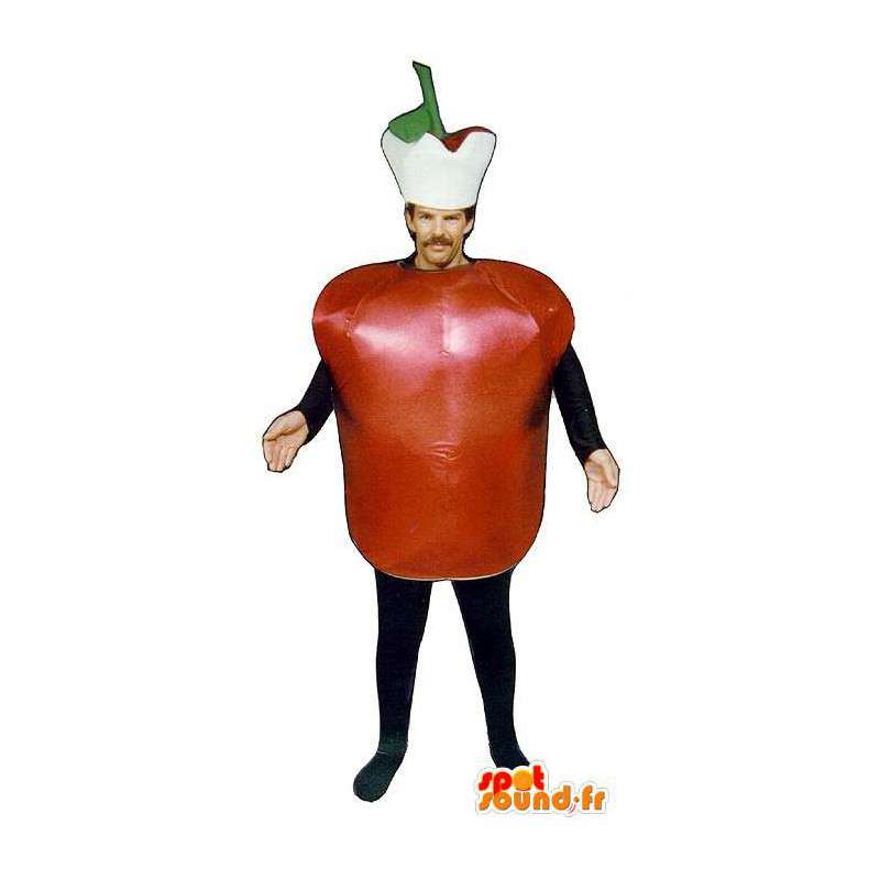 Apple red maskot, gigantiske - MASFR007218 - frukt Mascot