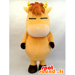 Brown Pferd Maskottchen Fohlen mit Hörnern - MASFR28456 - Yuru-Chara japanischen Maskottchen