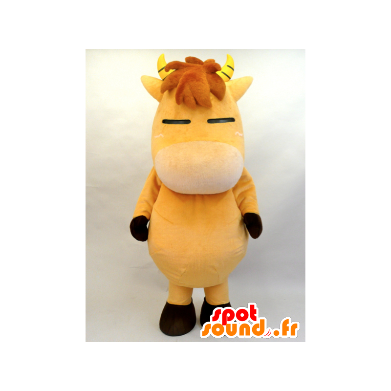 Mascote cavalo marrom, potro com chifres - MASFR28456 - Yuru-Chara Mascotes japoneses