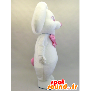 Maskot Rippyi. Maskot bílá a růžová bunny měkké - MASFR28457 - Yuru-Chara japonské Maskoti