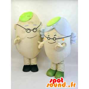 Mascots of elderly people, a man and a woman - MASFR28458 - Yuru-Chara Japanese mascots