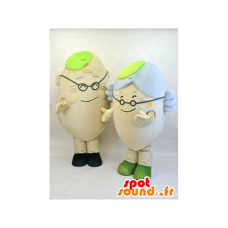 Mascots of elderly people, a man and a woman - MASFR28458 - Yuru-Chara Japanese mascots