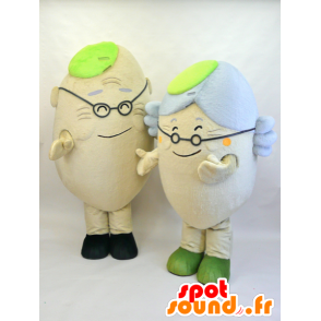 Mascotte di anziani, un uomo e una donna - MASFR28458 - Yuru-Chara mascotte giapponese