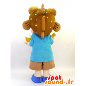 Mascotte Tabenba-kun. Mascotte bambino con un pesce - MASFR28459 - Yuru-Chara mascotte giapponese