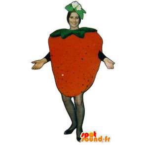 Mascot fresa gigante. Fresa Traje - MASFR007220 - Mascota de la fruta