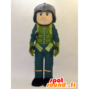 Mascot Xiang kun. Pilotti Mascot, Military - MASFR28464 - Mascottes Yuru-Chara Japonaises