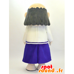 Giapponese mascotte in abito blu e bianco - MASFR28466 - Yuru-Chara mascotte giapponese