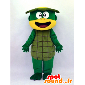 Kappa-kun maskot, smilende grøn skildpadde - Spotsound maskot