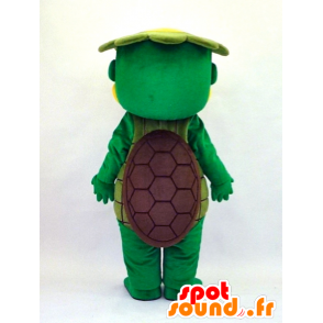 Kappa-kun maskot, leende grön sköldpadda - Spotsound maskot