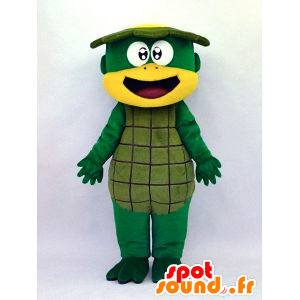 Mascotte de Kappa-kun, tortue verte souriante - MASFR26126 - Yuru-Chara mascotte giapponese