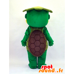 Mascotte de Kappa-kun, tortue verte souriante - MASFR26126 - Mascottes Yuru-Chara Japonaises