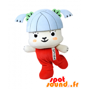 Maskot Hyokotan, bílý pes s barvené vlasy - MASFR26480 - Yuru-Chara japonské Maskoti