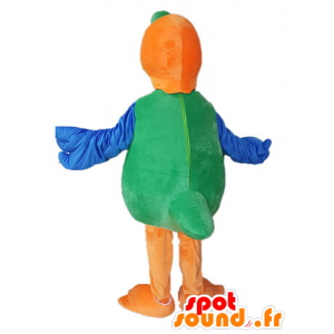 Mascotte de perroquet vert, jaune et orange - MASFR028500 - Mascottes de perroquets
