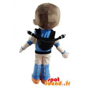 Futuristisk pojkemaskot, superhjälte - Spotsound maskot