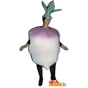 Mascotte de navet géant. Costume de navet - MASFR007226 - Mascotte de légumes