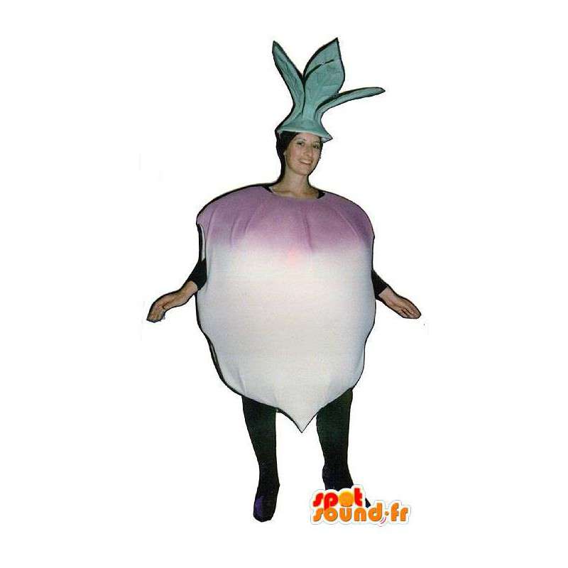Mascotte de navet géant. Costume de navet - MASFR007226 - Mascotte de légumes