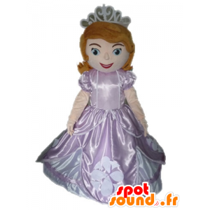 Roodharige prinses in roze jurk Mascot - MASFR028511 - Human Mascottes