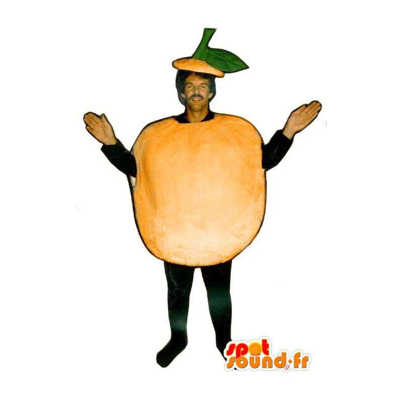 Kæmpe orange maskot. Æble kostume - Spotsound maskot kostume