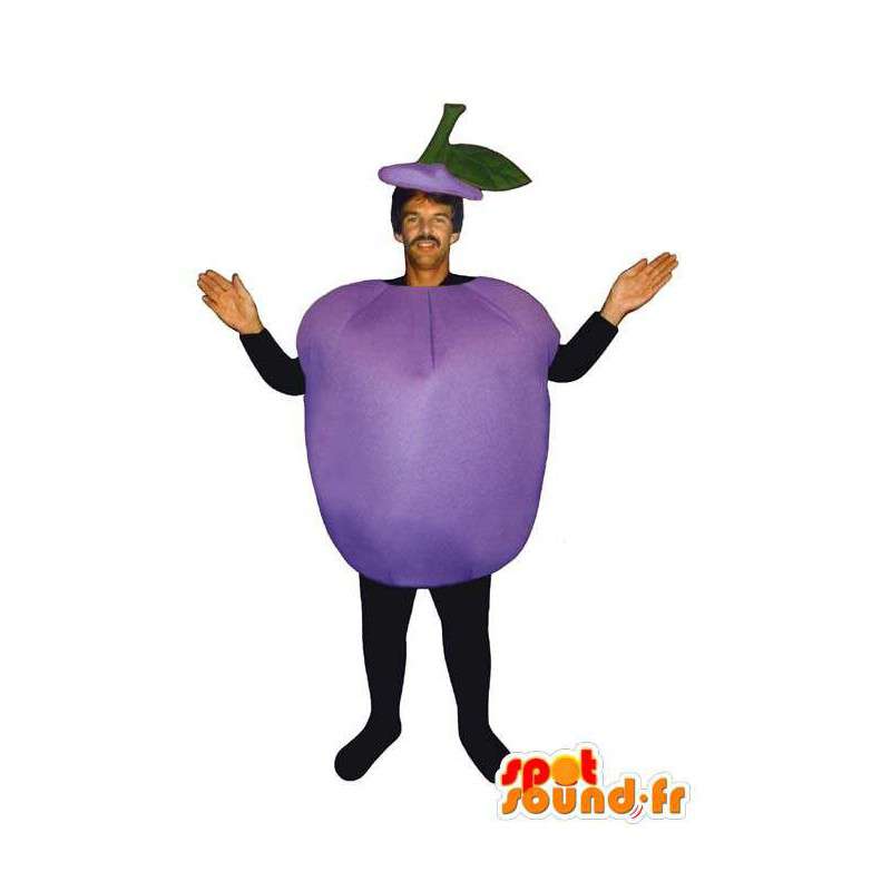 Mascotte de grain de raisin, de prune. Costume de raisin - MASFR007229 - Mascotte de fruits