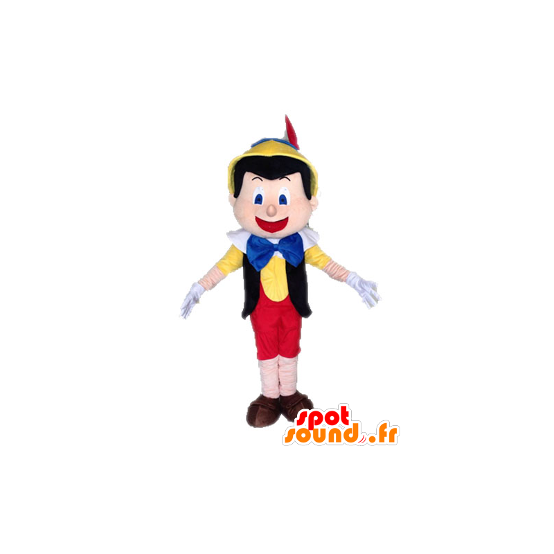 Maskot Pinocchio, berömd tecknad docka - Spotsound maskot