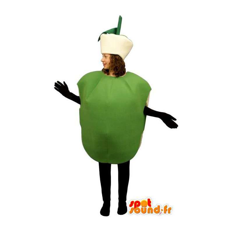 Reusachtige groene appel mascotte - MASFR007231 - fruit Mascot