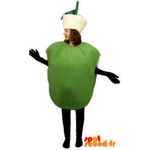 Reusachtige groene appel mascotte - MASFR007231 - fruit Mascot