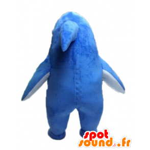 Azul mascote e tubarão branco, gigante - MASFR028528 - mascotes tubarão