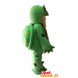 Green Turtle maskotti ja jättiläinen beige - MASFR028529 - kilpikonna Maskotteja