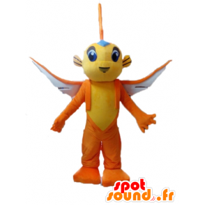 Mascotte de poisson volant jaune et orange - MASFR028530 - Mascottes Poisson