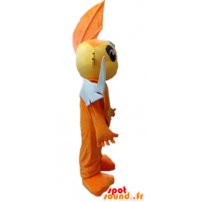 Geel vliegende vissen mascotte en oranje - MASFR028530 - Fish Mascottes