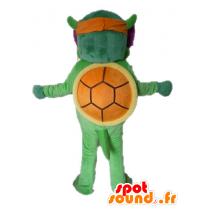 Grön sköldpadda maskot, ninja sköldpadda - Spotsound maskot