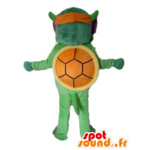 Grøn skildpadde maskot, ninja skildpadde - Spotsound maskot