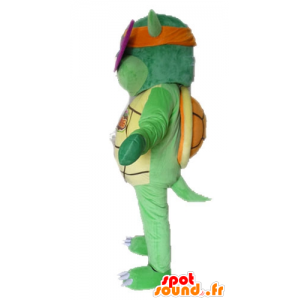 Mascot green turtle, ninja turtle - MASFR028534 - Mascots famous characters