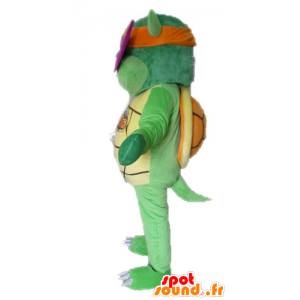 Grön sköldpadda maskot, ninja sköldpadda - Spotsound maskot