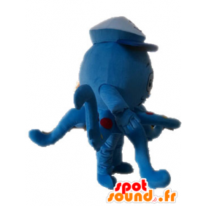 Mascot octopus, blauwe octopus met erwten - MASFR028535 - Fish Mascottes