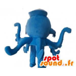 Mascotte polpo, polpo blu con piselli - MASFR028535 - Pesce mascotte