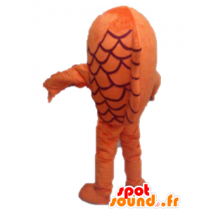 Arancio e bianco mascotte pesce. Dolphin mascotte - MASFR028538 - Delfino mascotte