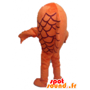 Mascotte de poisson orange et blanc. Mascotte de dauphin - MASFR028538 - Mascottes Dauphin