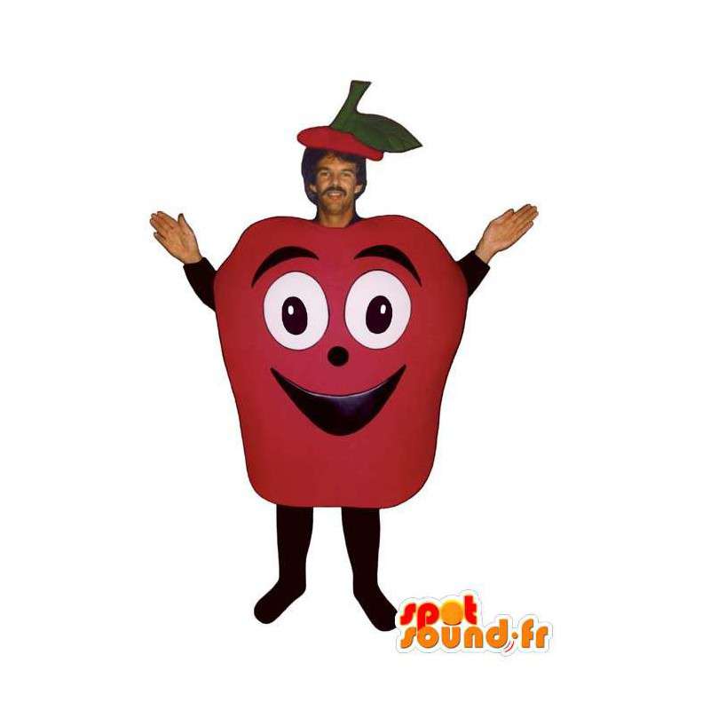 Costume de pomme rouge. Déguisement de pomme - MASFR007235 - Mascotte de fruits