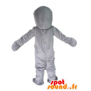 Mascotte de dauphin gris et blanc. Mascotte de poisson géant - MASFR028539 - Mascottes Dauphin