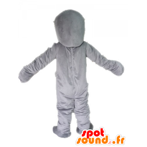 Cinzenta e branca mascote golfinho. mascote peixe gigante - MASFR028539 - Dolphin Mascot