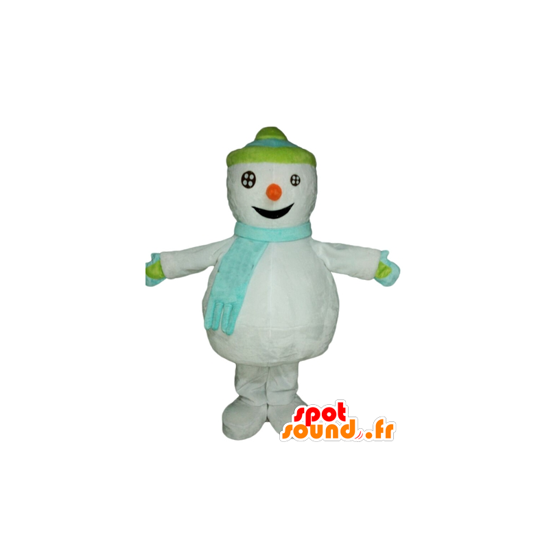 Mascotte de bonhomme de neige géant. Mascotte d'hiver - MASFR028540 - Mascottes Noël