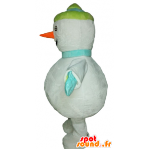 Mascotte de bonhomme de neige géant. Mascotte d'hiver - MASFR028540 - Mascottes Noël
